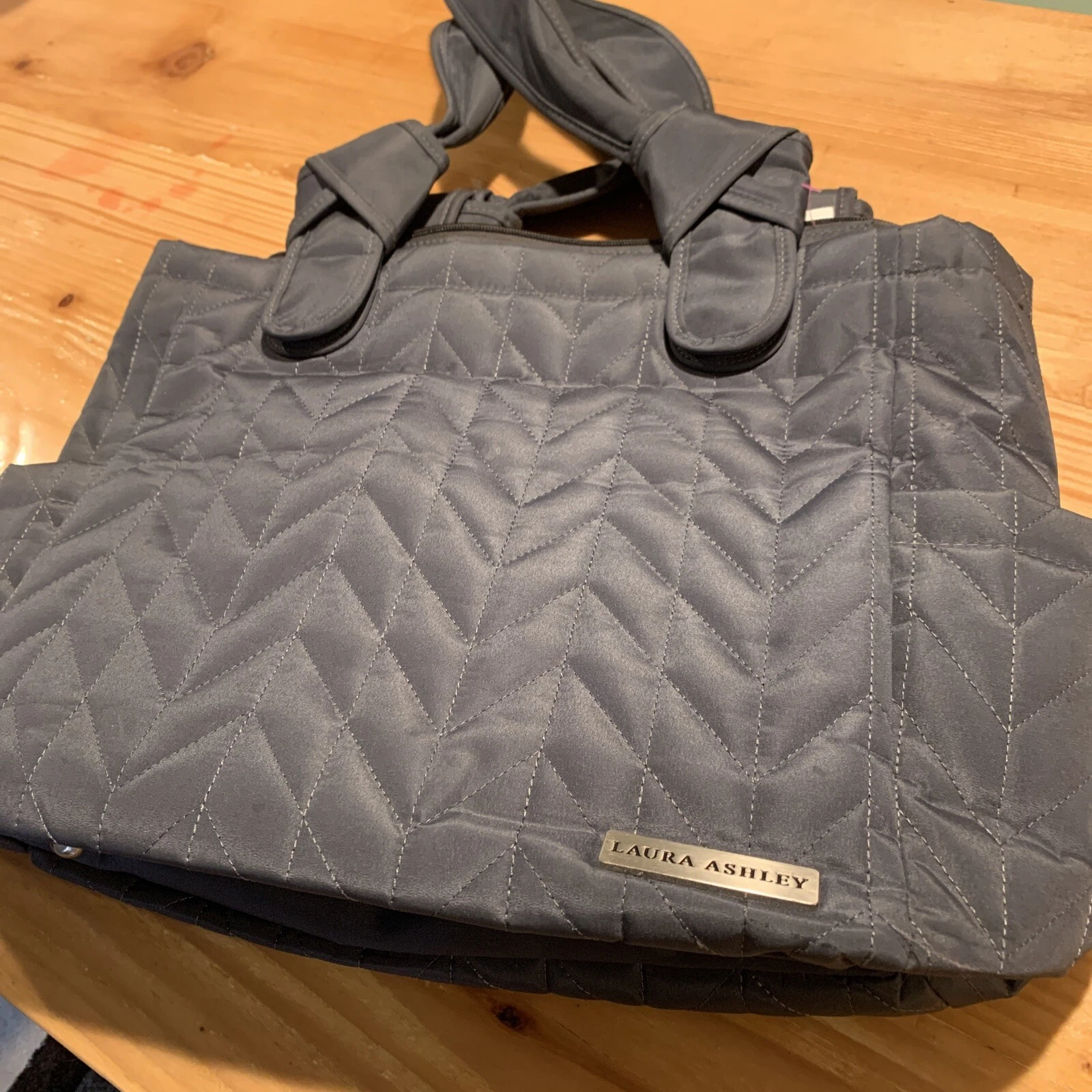 Laura Ashley Diaper Bag, Changing Pad, Bottle & Pacifier Bag,