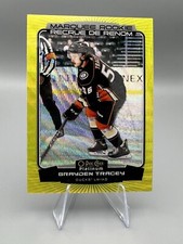2022-23 O-Pee-Chee Platinum - Neon Yellow Surge #213 Brayden Tracey (RC)
