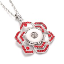 Collana Ciondolo Bottone a Scatto Gioielli Fit 18 mm Snap Adatto Charms Donna Moda