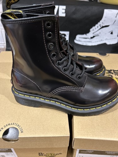 Dr Martens 1460 Cherry Red Arcadia Boots Size 3 UK New Boxed - 第 17/20 張圖片