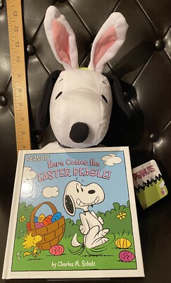 Kohls Cares 2023 Here Comes the EASTER BEAGLE Snoopy Plush & Hardcover Book NEW!
