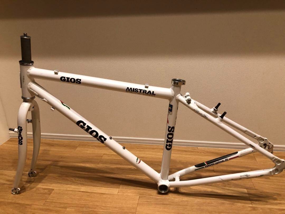 GIOS Mistral Frame Set Cross Bike Aluminum White 430mm Free