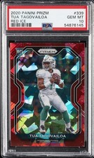 2020 PANINI PRIZM RED ICE #339 TUA TAGOVAILOA ROOKIE RC PSA 10