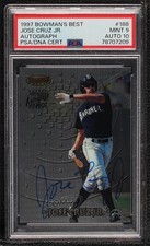 1997 Bowman's Best Auto Jose Cruz Jr #188 PSA 9 MINT Auto 0xr2