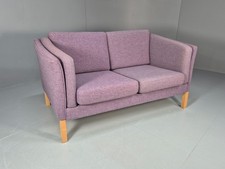 Vintage Danish Two Seater Sofa Lilac 1970s Mid Century EB9936 M2SS