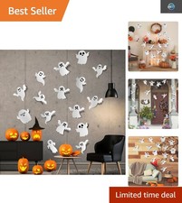 Spooky 3D Ghost Wall Stickers   Reusable Halloween Decor 21 Pieces 