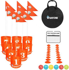 Portable Backyard Golf Game Set - Fun 9 Hole Course for All Ages