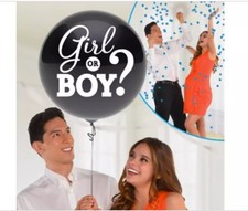 Gender Reveal Balloon With Confetti Boy Blue Baby Shower Party Decorations