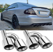 2.5" Inlet Endrohre Auspuffblende Doppelrohr f&uuml;r Mercedes CLK W209/C209 Coupe