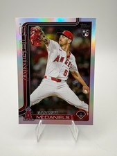 2025 Topps Chrome Update Rookie Refractor Garrett McDaniels RC LA Angels USC20