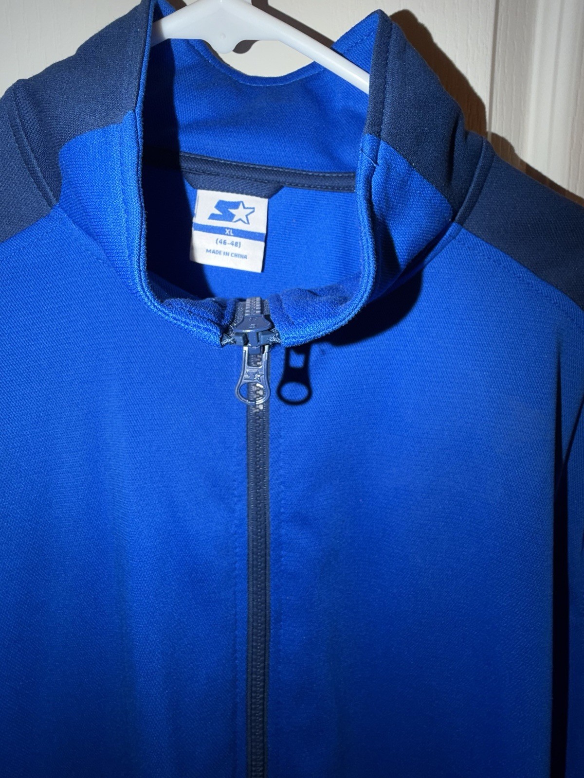 Starter Track Jacket Blue Navy Polyester Full-Zip… - image 2
