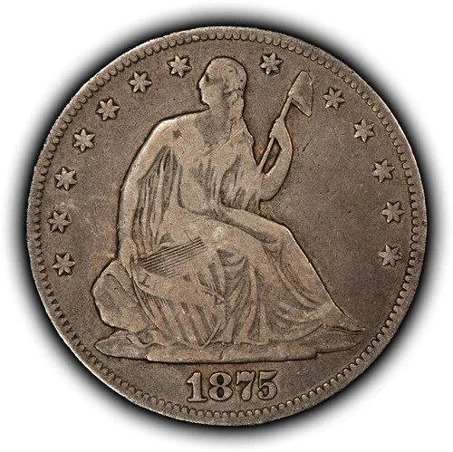 1875 50c Seated Liberty Silver Half Dollar - VG - SKU-Z6500