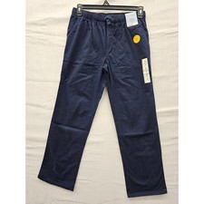 Cat Jack Boys Straight Leg Chino Pants Navy Blue Reinforced Knee Size 18 NWT