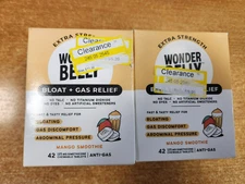 2 Pk: Wonder Belly Bloat+Gas Relief, Mango Smoothie  EXP (2/26)  7D
