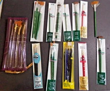 Plaid FolkArt Donna Dewberry One Stroke Paint Brush Lot