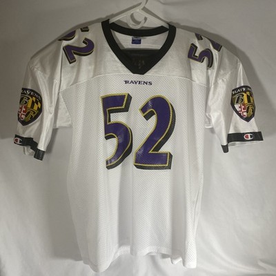 Vintage Ray Lewis Champion Jersey Mens Large Baltimore Ravens NFL White 
