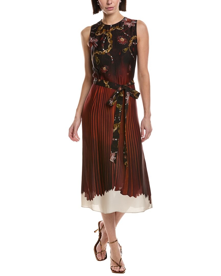 Marchesa Notte Printed Georgette Midi Dress Women's | eBay