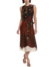 Marchesa Notte Printed Georgette Midi Dress Women's