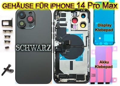 Gehäuse für iPhone 14 Pro Max Vormontiert iRückseite Akkudeckel Rückglas Rahmen