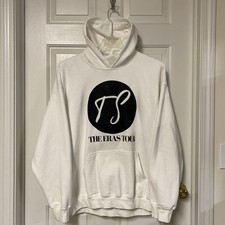 Taylor Swift The Eras Tour Pullover Hoodie Sweatshirt White Adult Size XL