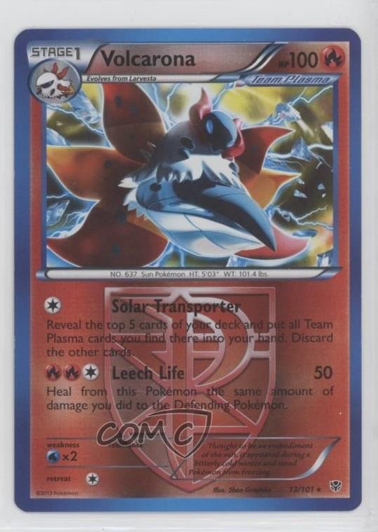 Volcarona Reverse Foil Pokémon Black & White Plasma Blast #13