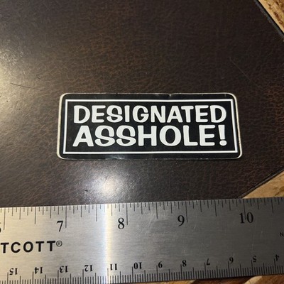 Vintage NOS Motorcycle Related Sticker Designated A**hole | eBay