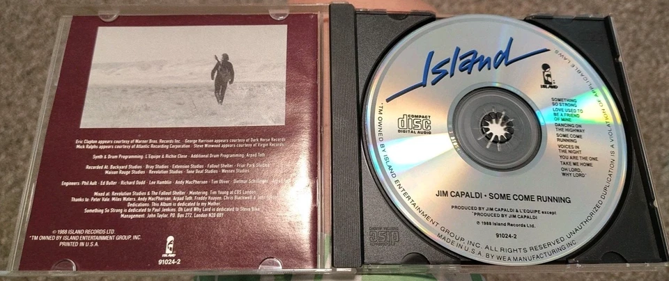 JIM CAPALDI - SOME COME RUNNING - MUSIC CD - 8 GREAT TRACKS  ISLAND RECORDS 1988 - Image 3 of 3