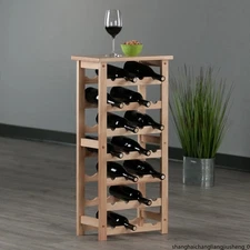 28-Bottle Wine Rack, Solid Wood, Space-Saving Design