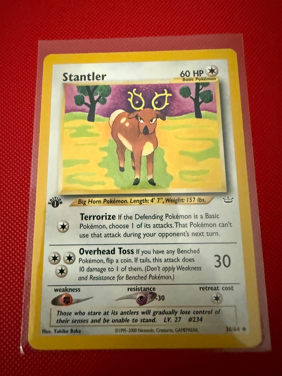 Stantler 38/64 Uncommon Neo Revelation Pokemon 1st Edition Near Mint