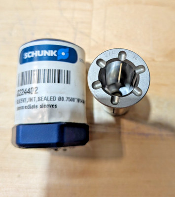  Schunk 224402 GZB-S Hydraulic Chuck Sleeve Reducer 3/4'' OD x 14mm ID