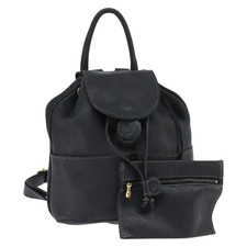 FENDI Zaino Pelle Nero Oro Autentico 149132
