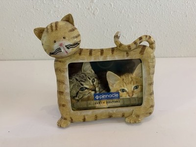 Pinnacle Cat Kitten Photo Frame 5x3.5 Whimsical Cat Shaped Tabletop Frame
