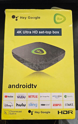 Hey Google 4K Ultra HD Set-top Box Android Tv / itv HDR
