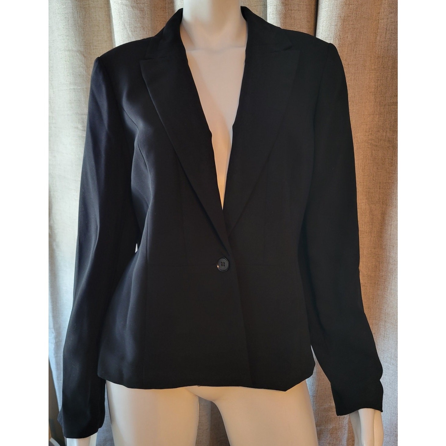 Pendleton Pant Suit Solid Black 1 Button Blazer a… - image 5