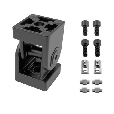 KLAK 30 - Gelenkverbinder Gelenk Winkelverbinder Nut 8 Aluprofil 30-er schwarz