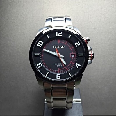 Seiko Kinetic Men's Black Watch - SKA553 for sale online | eBay