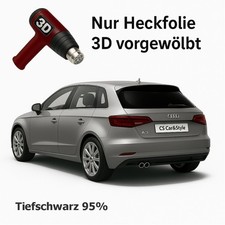 Fl&uuml;gelt&uuml;r. 3D-vorgew&ouml;lbt T&ouml;nungsfolie tiefschwarz 95% Mercedes Citan Tourer W420