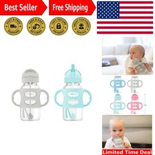 BPA-Free Dr. Brown  s Milestones Sippy Bottle, 9oz Weighted Straw, Gray  Green