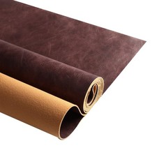 36x54 in Dark Brown 1.2mm Thick Faux Leather Waterproof Upholstery Fabric