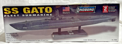 Lindberg SS Gato Fleet Submarine 1/240 Scale Model Kit 70885 USA Made Level 2