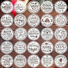 Small Christmas Stencils for Painting on Wood 4inch,Christmas Stencil