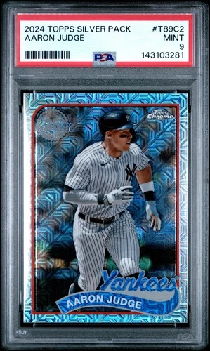 2024 Topps Aaron Judge #T89C2 1989 Topps Chrome Silver Pack PSA 9 🔥