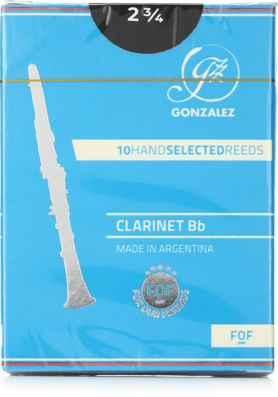 Язычки Gonzalez Reeds для кларнета Bb - 2.75 (10 упаковок)