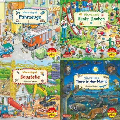 Maxi-Pixi-4er-Set 105: Wimmelbilder 8 (4x1 Exemplar) | diverse | Box | 24 S.