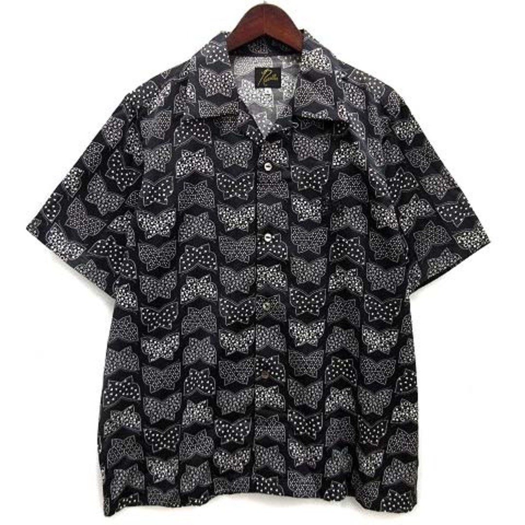 NEEDLES PAPILLON Total Pattern Open Collar Shirt … - image 1
