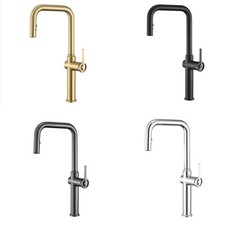 Brass Luxury Kitchen Sink Mixer Tap w/Pull Out Hose Sprayer Single Lever Faucet