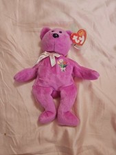 TY Mothers Day Teddy Bear Beanie Babies Mother 2004 Pink Retired MINT MWMT