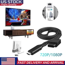 Wii to HDMI Adapter Converter Cable Full HD 1080P Plug &Play for Television PC *