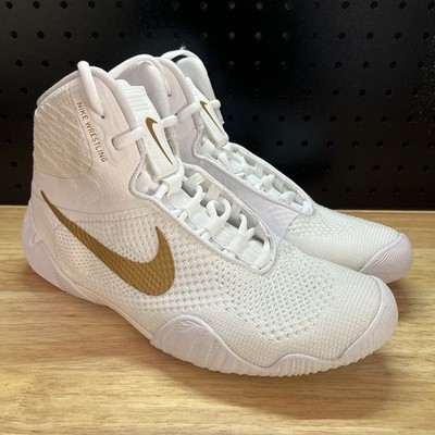 Nike TAWA Boxing Wrestling Shoes CI2952 -171 White/Gold Men's Size 10.5 NEW