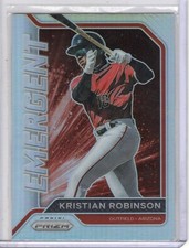 2021 Panini Prizm Emergent Silver Prizm #EM12 Kristian Robinson Diamondbacks